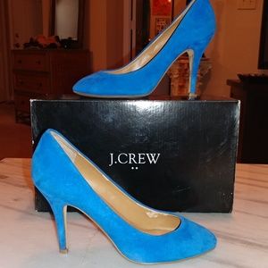 💙 J.CREW Blue Suede Pumps! Size 7